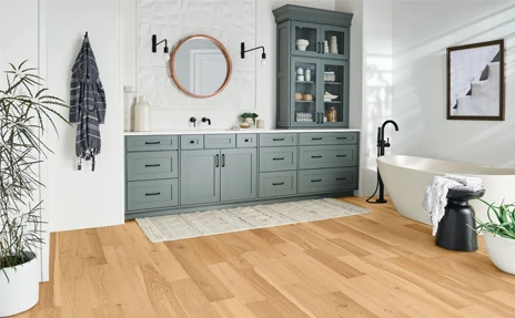 Hardwood in bathroom